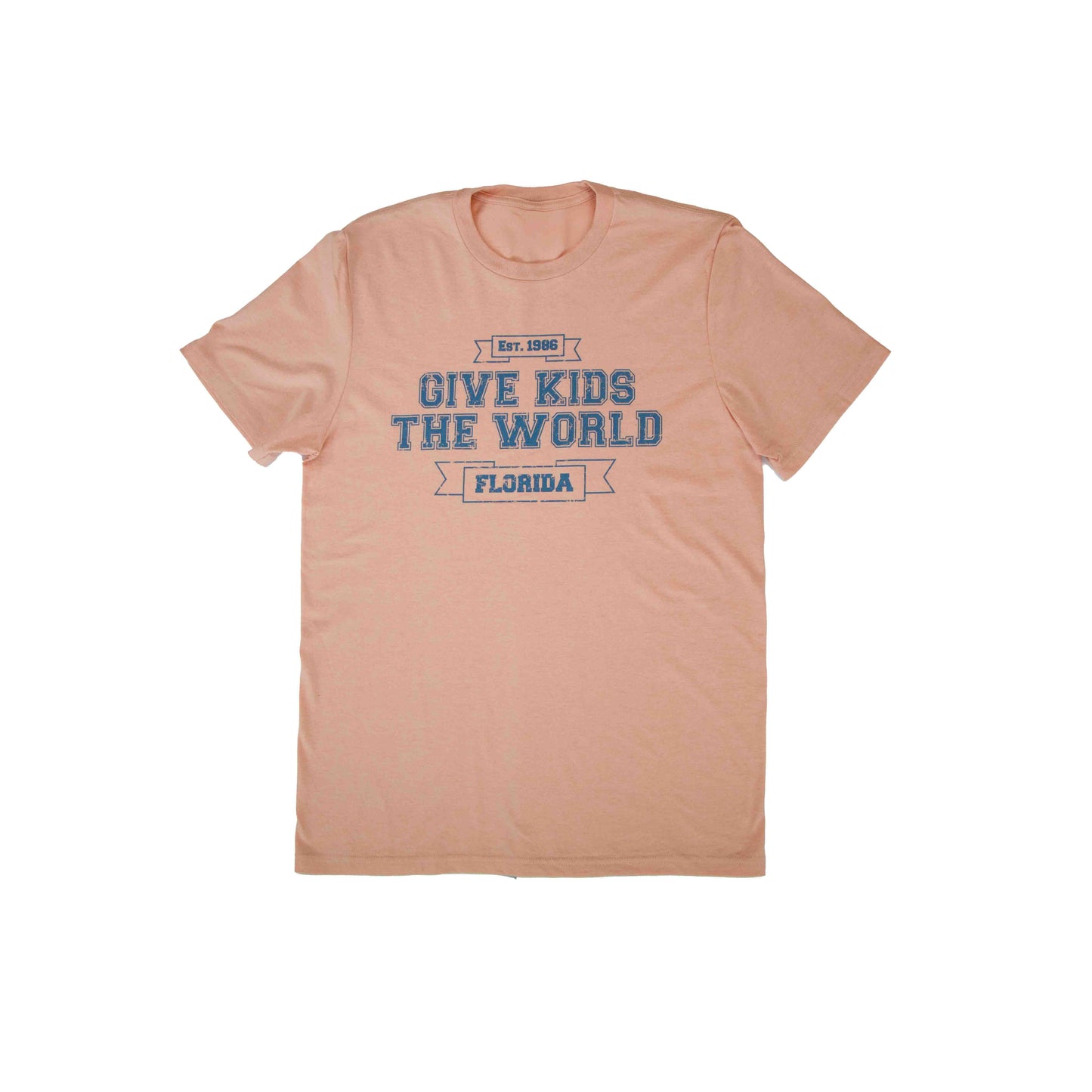 Adult Tri-blend Collegiate Logo T-shirt - Peach