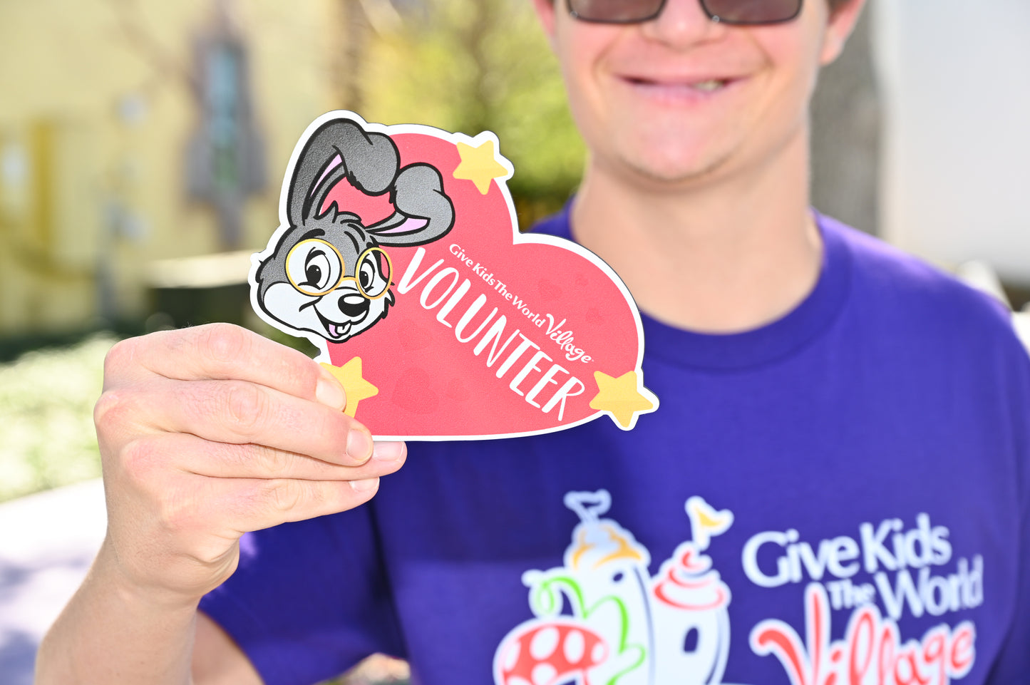 Volunteer Heart Shaped Car Magnet