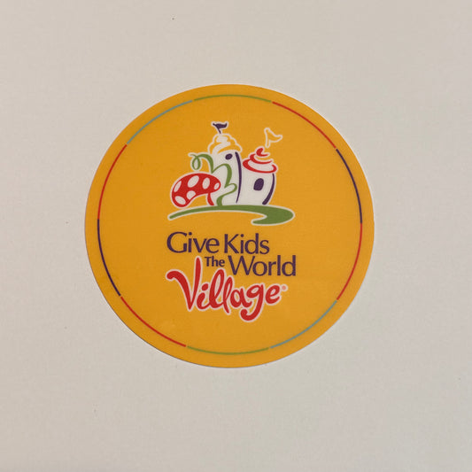 Round Village Logo Sticker - Gold