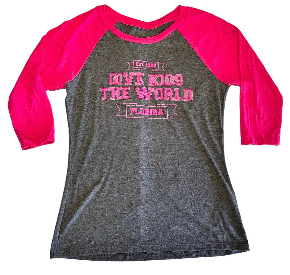 Ladies Collegiate Logo Raglan Top