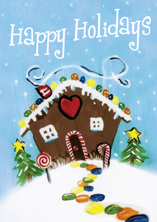 2023 Gingerbread House Holiday Card - Happy Holidays