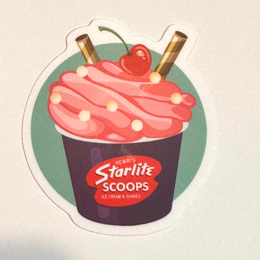 Starlite Scoops Ice Cream Sticker