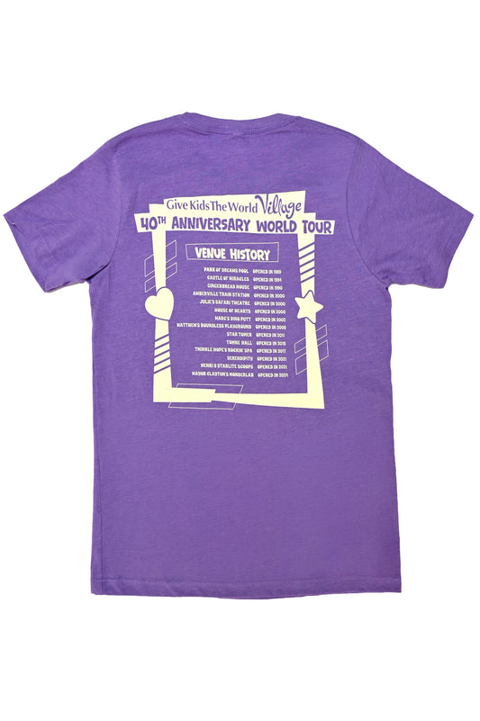 Adult- Throwback Venue Shirts (40th Anniversary) (Teal, Cream or Purple)