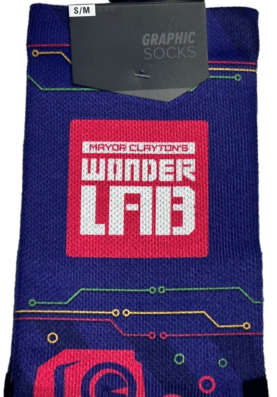 Mayor Clayton's WonderLab Robot Socks