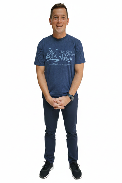 Full photo - Navy Village Logo T-Shirt man