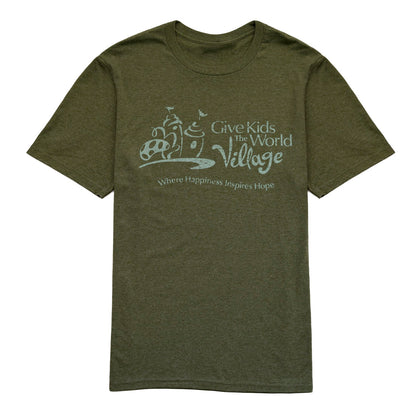 Adult Tri-blend Village Logo T-Shirt - (Purple, Navy or Green)