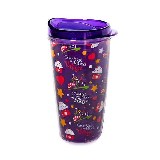 Colorful Tumbler with Straw