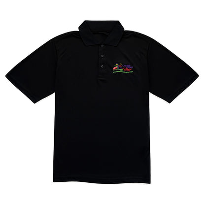 Adult Village Logo Performance Polo - Black
